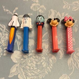 PES Dispenser Set - Mickey & Minnie Mouse, R2-D2 Space Shuttle Dracula